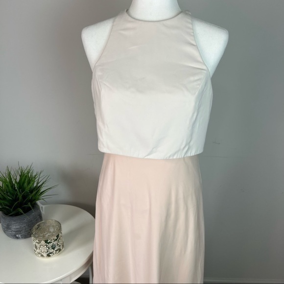 Jill Jill Stuart woman’s pale pink flared halter top maxi dress size 6 - Picture 2 of 13